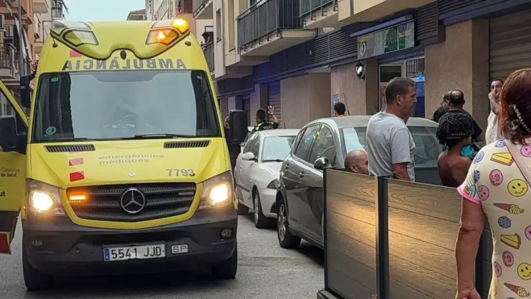 Ambulància al lloc dels fets
