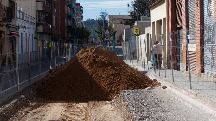 Obras del tramo de Francesc Macià