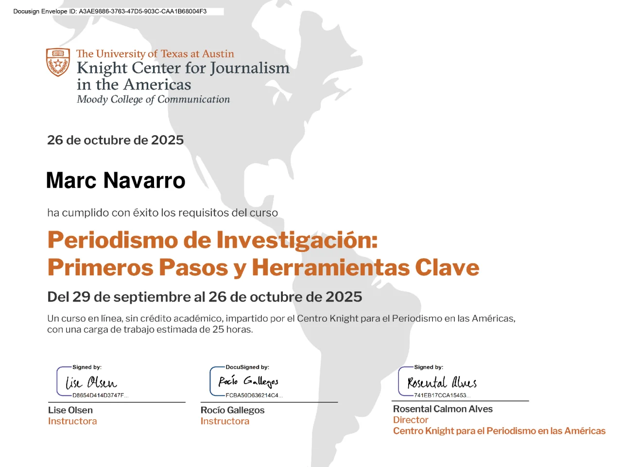 Certificat de Periodisme d'investigació