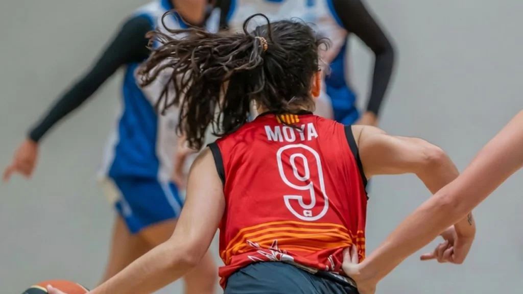 Jugadora de l'NBO durant el partit / Xarxes