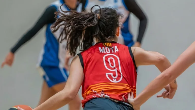 Jugadora de l'NBO durant el partit / Xarxes